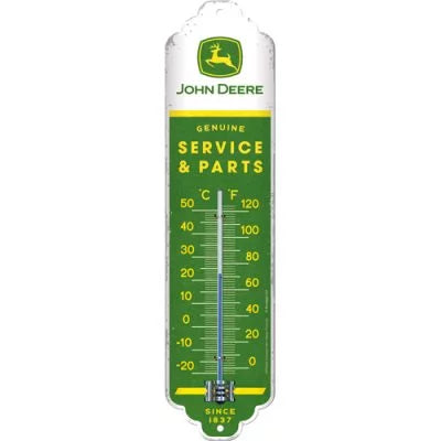 John Deere Traktor – Service and Parts grün – Thermometer – 28×6,5cm