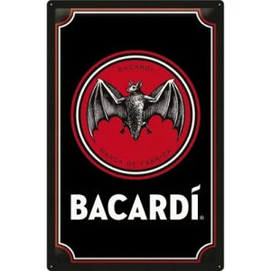 Bacardi Rum – Black Logo – XL Metallschild – 40x60cm
