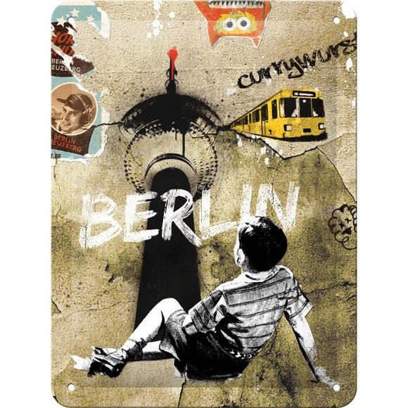 Berlin Street Art Straßenkunst – Metallschild – 15x20 cm