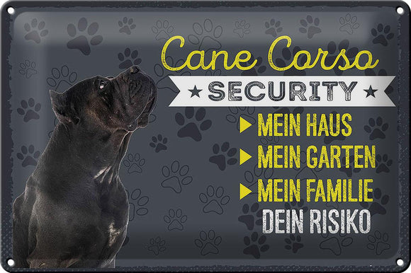 Cane Corso Hundeschild - Metallschild  20x30cm