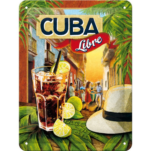 Cuba Libre – Metallschild – 15x20 cm