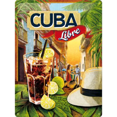 Cuba Libre Cocktail – Metallschild – 30x40 cm