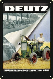 Deutz Traktoren – Metallschild – 20x30cm
