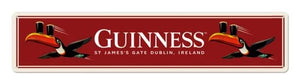 Guinness Bier – Tukan rot – Cheers – Straßenschild -  Metallschild - 46x10cm