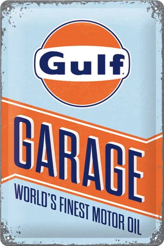 Gulf Garage – Worlds Finest Motoroil – Metallschild – 20x30 cm
