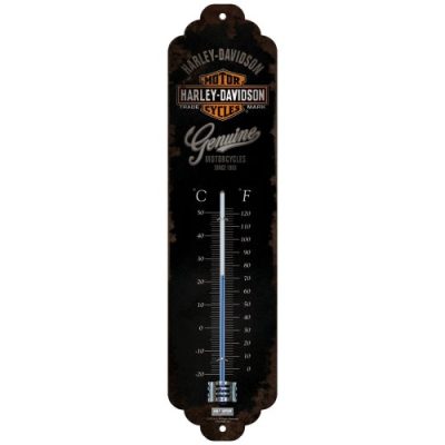 Harley Davidson Genuine schwarz - orange  – Thermometer – 28×6,5cm