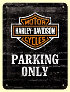 Harley-Davidson Parking Only – Metallschild – 15x20cm