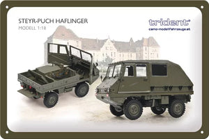 Steyr-Puch Haflinger – Militärfunkwagen – Metallschild – 20×30cm