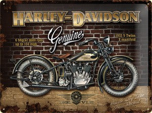 Harley Davidson – Brick Wall – Metallschild – 30x40 cm