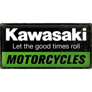 Kawasaki Motorcycles – Metallschild – 25x50cm