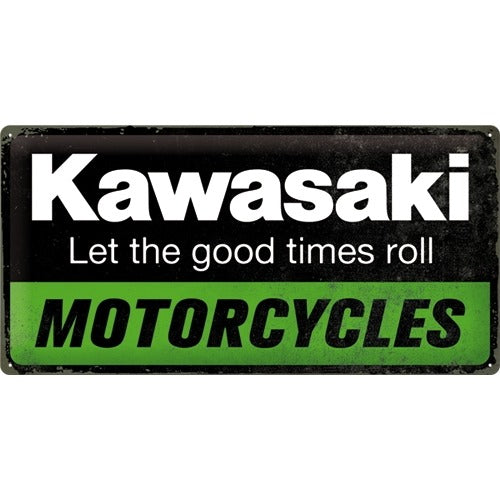 Kawasaki Motorcycles – Metallschild – 25x50cm
