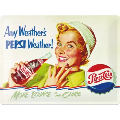Pepsi Cola - Pepsi Wetter – Metallschild – 30x40cm
