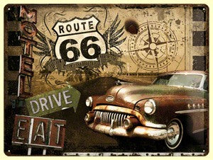 Route 66 – Road Trip – Metallschild – 30x40cm
