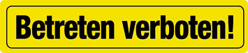 Betreten verboten – Straßenschild – Metallschild – 46x10cm