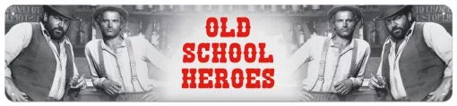 Old School Heroes Bud Spencer Terence Hill - Straßenschild -  Metallschild - 46x10cm