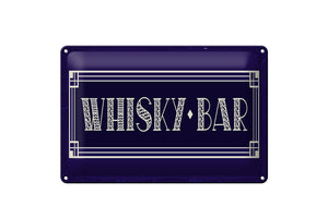 Whisky Bar – Metallschild - 20×30 cm