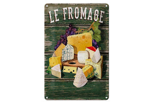 Le Fromage - Käse Küche Kochen – Metallschild – 20x30cm