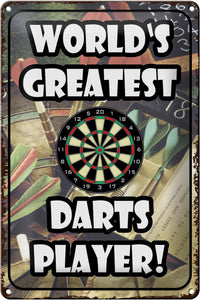 Der weltbeste Darts Spieler – Metallschild – 20x30cm