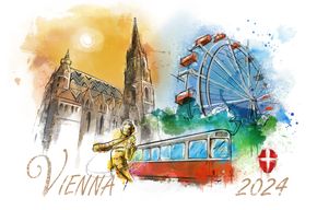 Wien - Vienna - Bécs - Wenen - 2024 -1 Metallschild 20x30cm ab April erhältlich !