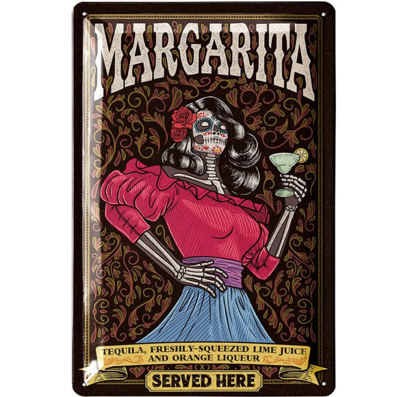 Margarita Tequila Mexico - Served Here – Metallschild – 20x30cm