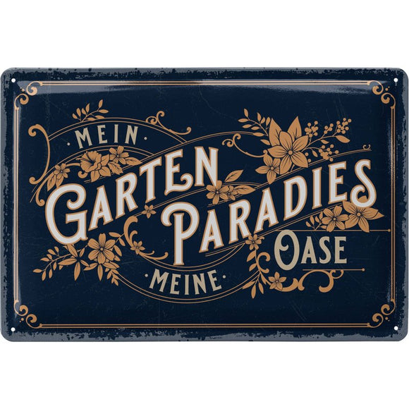 Mein Gartenparadies - Meine Oase – Metallschild – 20x30cm