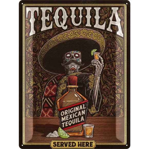 Original Mexican Tequila – Served here – Metallschild – 30x40cm
