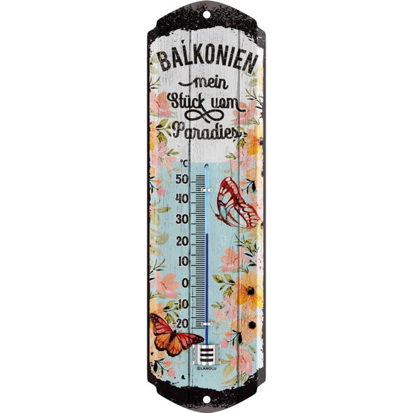Balkonien - Mein Stück vom Paradies – Thermometer – 8x28cm