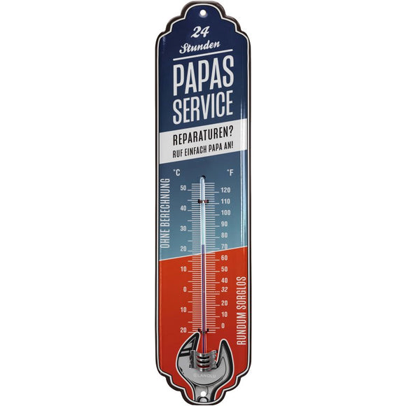 24 Stunden Papas Service – Thermometer – 7x28cm