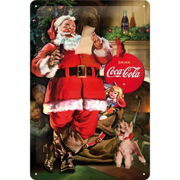 Coca Cola Weihnachtsedition 2 Stück- Metallschild 20x30 cm