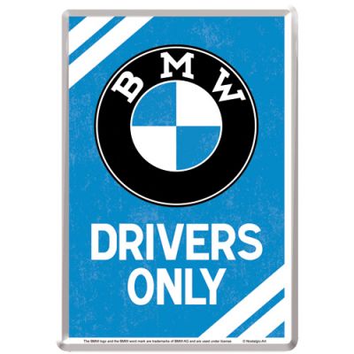 BMW Drivers only – Blechpostkarte 14 x 10 cm