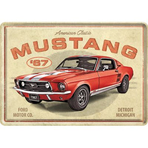 Ford Mustang GT 1967 – Blechpostkarte 14 x 10 cm