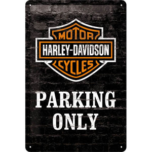 Harley Davidson Parking Only - Metallschild 20x30 cm