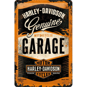 Harley Davidson Garage - Metallschild - 20x30 cm