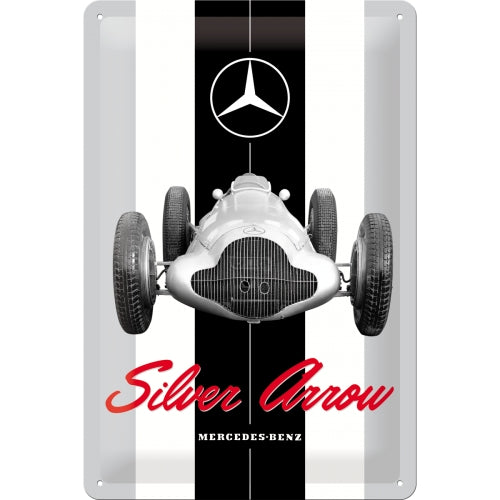 Mercedes-Benz Silver Attow - Metallschild 20x30cm