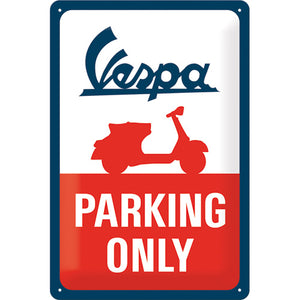 Vespa Parking Only - Metallschild 20x30cm