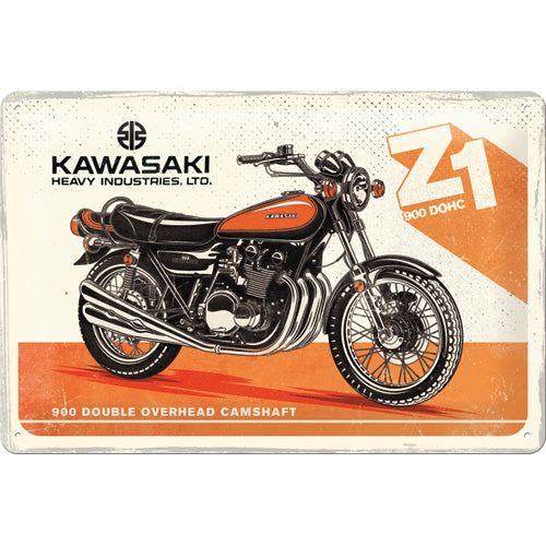 Kawasaki Z1 900 - Metallschild  20x30cm