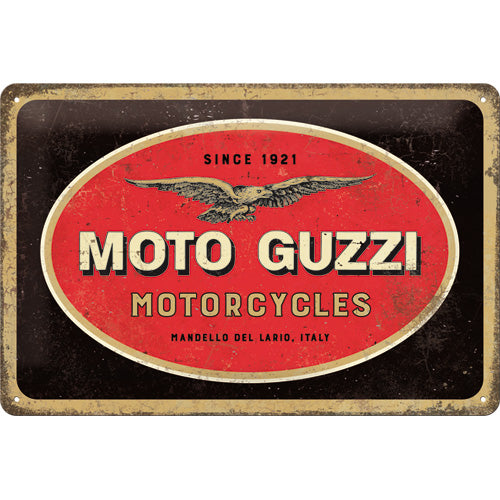 MOTO GUZZI Motocicletta Motorcycles - Since 1921 - Metallschild  20x30cm