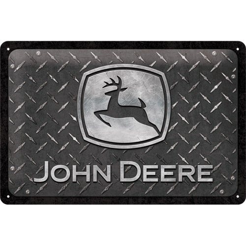 John Deere - Diamond Plate - Traktor - Metallschild 20x30cm