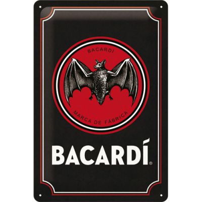 BACARDI RUM Logo - Metallschild 20x30cm