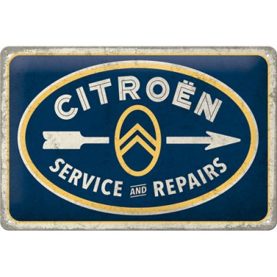 Citroen Service Repairs  - Metallschild  20x30cm