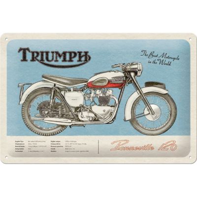 Triumph Bonneville 120 – Metallschild 20×30 cm