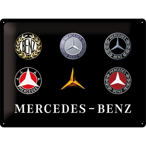 Mercedes-Benz - 6 Classic Logos Zeichen Metallschild 40x30cm