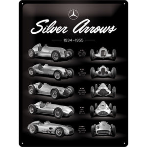 Mercedes Benz - Silver arrow Metallschild 40x30cm