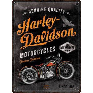 Harley-Davidson – Timeless Tradition – Metallschild – 30x40cm