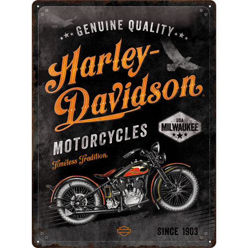 Harley-Davidson - Timeless Tradition - Metallschild 40x30cm