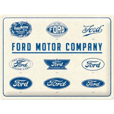Ford Sign Logo History - Metallschild  40x30cm