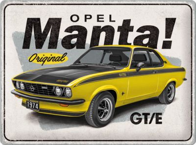 Opel – Manta GT/E – Metallschild – 30x40cm