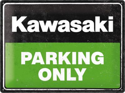 Kawasaki – Parking Only – Metallschild – 30x40cm