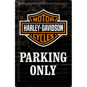Harley Davidson Parking only  - Metallschild  60x40cm