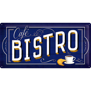 Bistro Metallschild 50x25cm